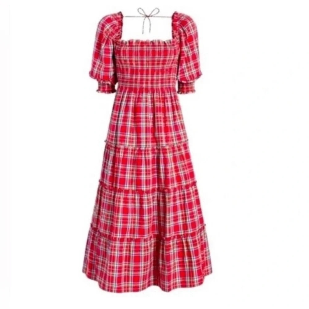 Hill House Red Tartan Nesli Nap Dress XL